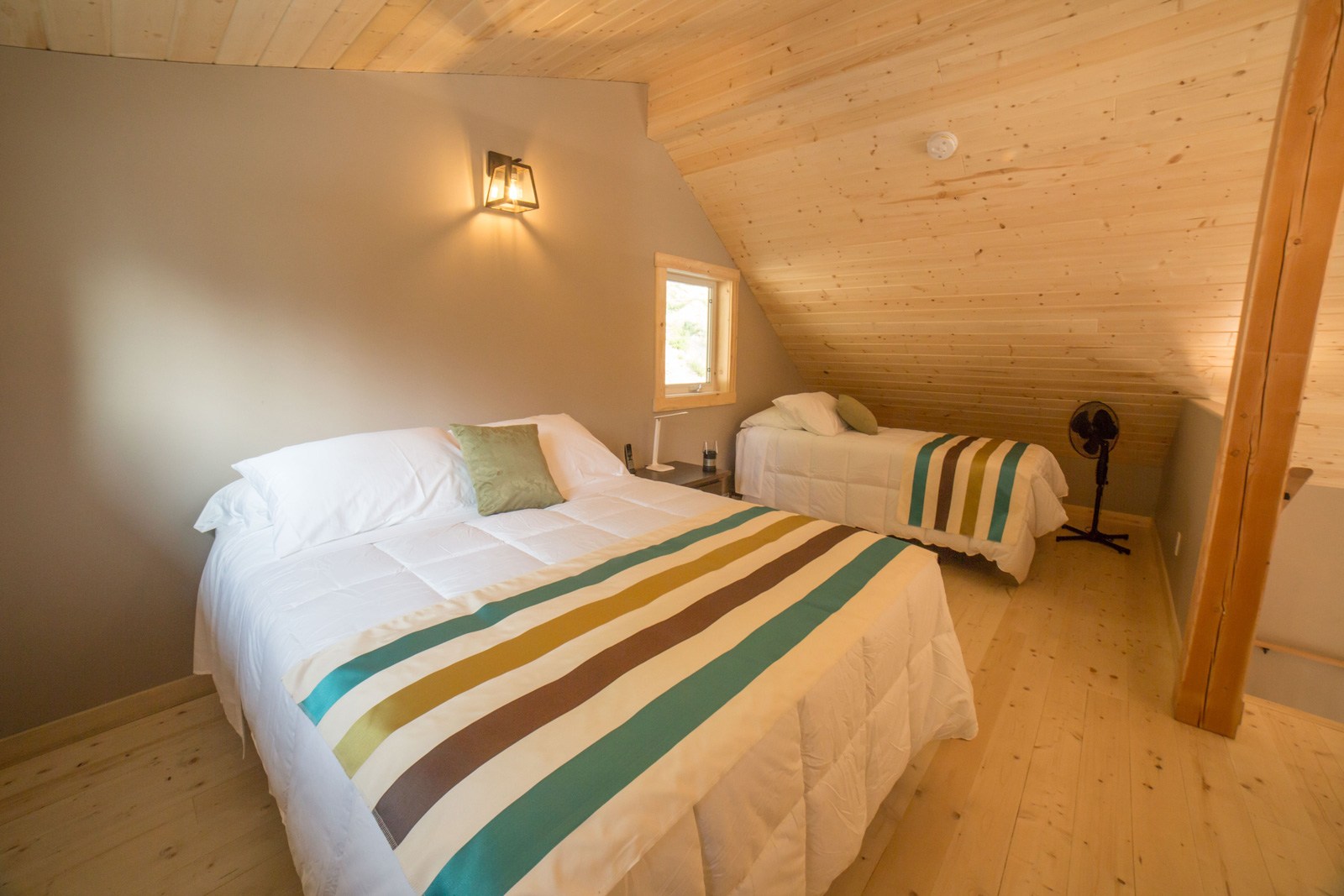 Chalet 2 loft bedroom with queen bed
